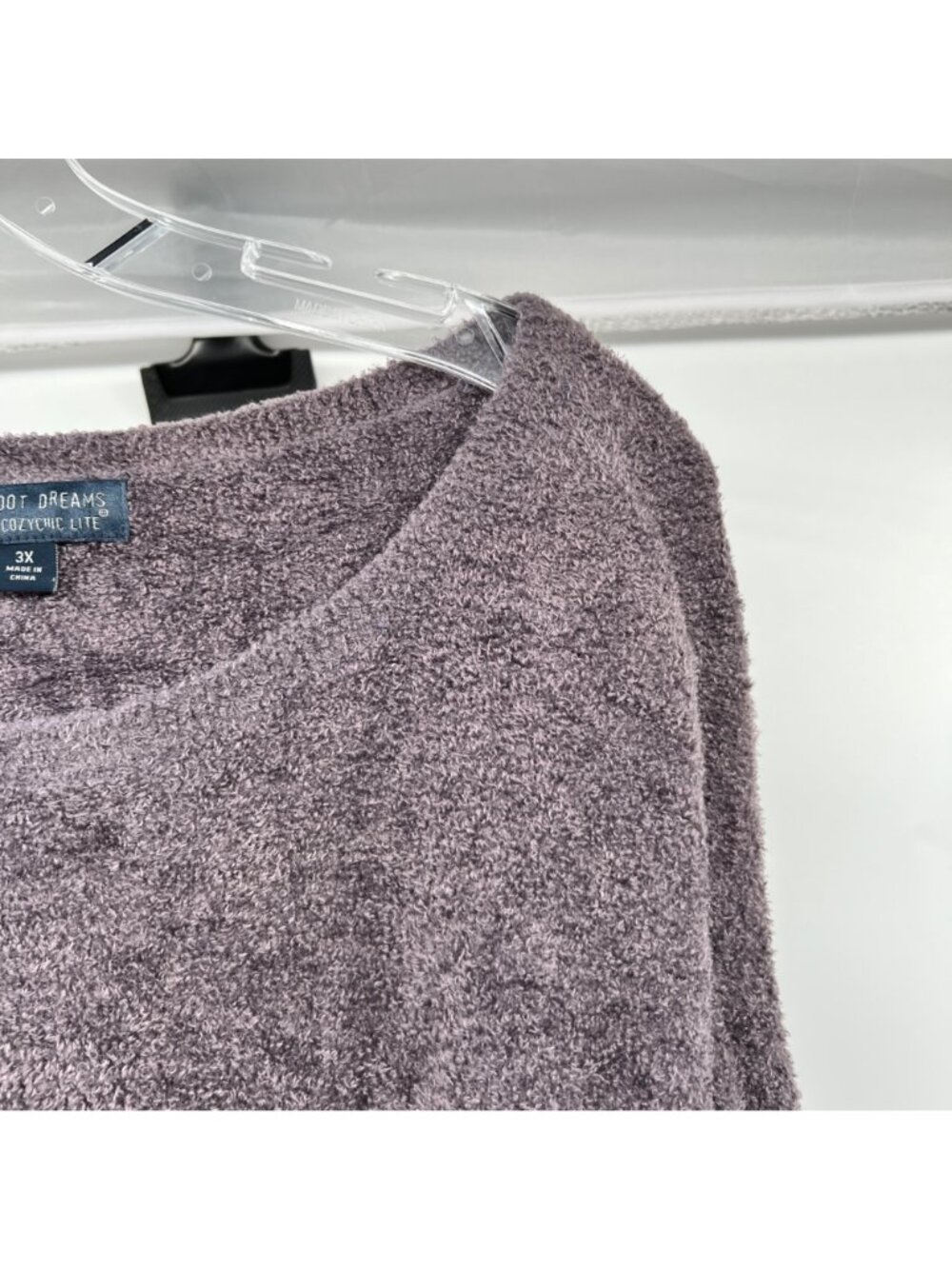 Barefoot Dreams Womens Soft Knit Sweater Purple Pullover Size 3X - Picture 4 of 9